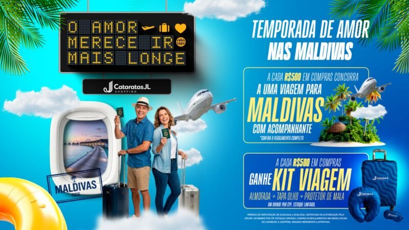 Cataratas JL Shopping leva você às Maldivas