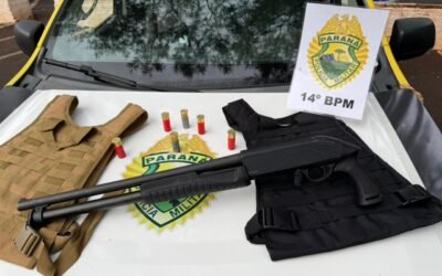Arma e munições são apreendidas após fuga de suspeito na região da Vila Portes