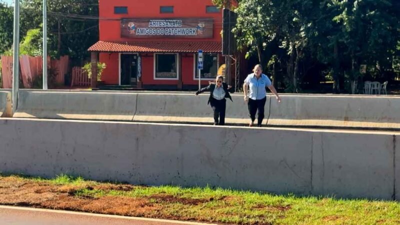 Rodovia das Cataratas é liberada sem passarelas e expõe pedestres a risco